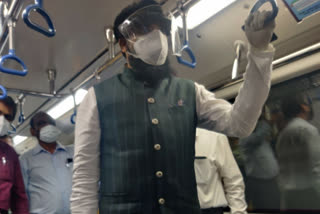 Health Minister B Sriramulu who inspected the metro