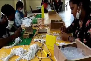 swadeshi diwali lights being made by seva bharti in karnal