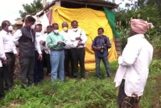 Officers visit Inspection of Belgaum Flood Damage Area