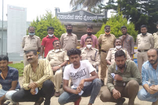 Ganja selling near college; Four accused arrested