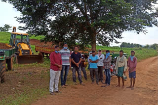 illegal sand transportation at dandepalli