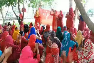 Asha workers protest in Nuh