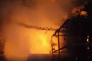 fire accident in scrap shop in hyderabad