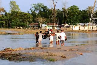 Artificial flood in Tamulpur sub division of Baksha district