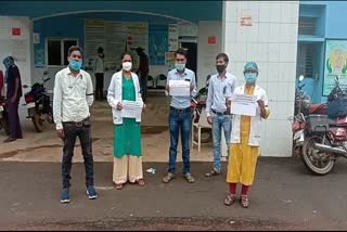 community-health-center-worker-protest-against-government in balodabazar