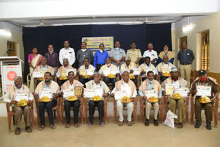 Farewell to the retired transport staff Hubli