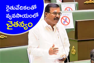 minister niranjan reddy on raithu vedhika buildings