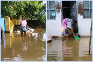 வீடுகளுக்குள் புகுந்த மழை நீர்