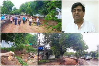 sevagram road extension work tree cutting issue