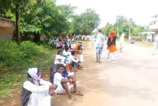 Bharatiya Kisan Sangh protested in kawardha