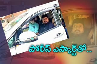 mlc ramachanderrao went to council with police escort