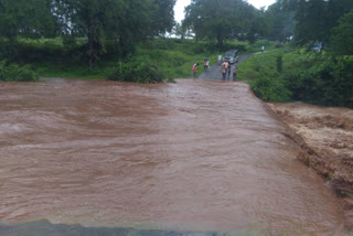 Flooding due to heavy rains flowed in streams