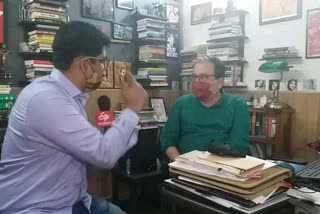 RJD leader Manoj Jha speaking to ETV Bharat