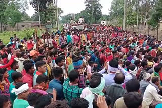 Thousands of villagers protested against police