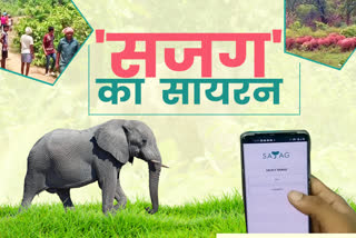 information about elephants to villagers through sirens