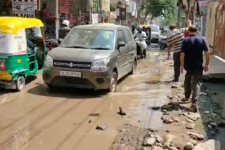 Road condition deteriorates in Maidan Garhi