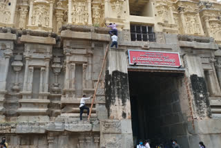 Hampi Monument Cleaning