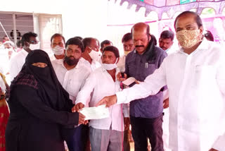 MLA Bhopal Reddy distributed Kalyana Lakshmi and Shadi Mubarak checks