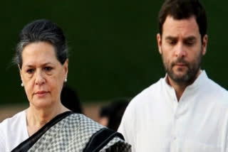 Congress president Sonia Gandhi with her son Rahul Gandhi (file photo)