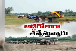 illegal sand transport at krishna district