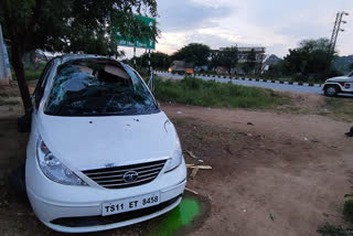 road accident at rayagiri in yadadri bhuvanagiri district