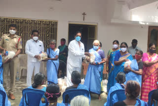 groceries distribution in dharmaram yadadri bhuvanagiri district