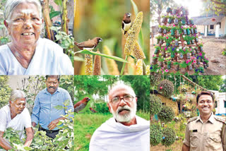 nature lovers helping birds and planting saplings