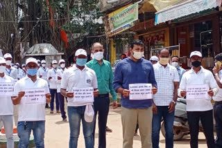 Corona awareness campaign from street theater in jagdalpur