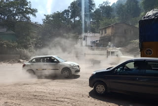 Flyover construction work in solan