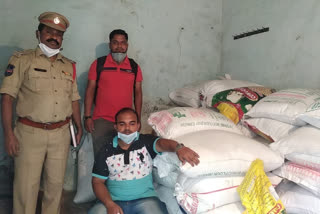40 quintal pds rice caught at hyderabad and one man arrested