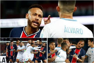 Neymar among FIVE players sent off in just 180 seconds in PSG's derby defeat by Marseille