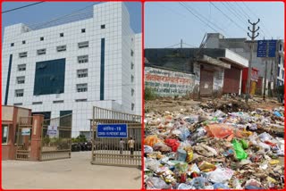 Dirt heap 50 meters away from hospital in Burari delhi