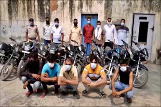 Anti vehicle theft staff arrested 5 vehicle thieves in palwal