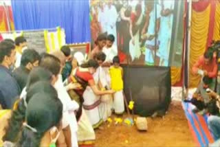 stone laying ceremony of Vishnuvardhan Memorial in Msyuru stone laying ceremony of Vishnuvardhan Memorial in Msyuru