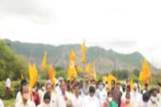 tdp  protest against Antarvedi temple incident