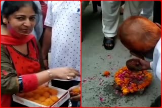 Palam MLA Bhavna Gaur started reconstruction work of Sadh Nagar street road