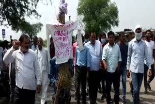 Protest against congress candidates