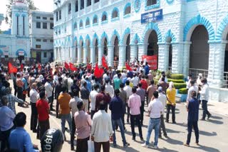 railway employees protest, privatization in railway