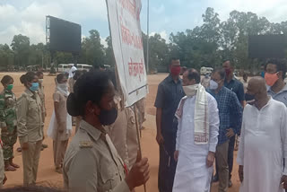 assistant police personnel demonstration in ranchi