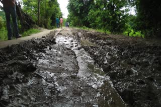 Poor Road Condition In Lakhimpur Bihpuriya
