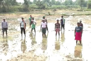 farmers demands on compensation for damage of their farming in Subarnapur