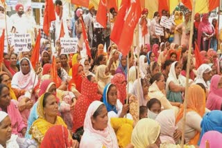 Demonstration demanding arrest of Sumedh Saini