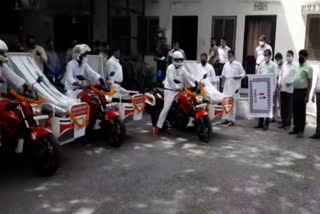 bike ambulance in jaipur , raghu sharma launches bike ambulance