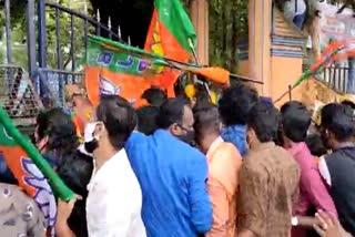 Yuva Morcha's collectorate march  malappuram news  മലപ്പുറം വാര്‍ത്തകള്‍  യുവമോര്‍ച്ച  ബിജെപി വാര്‍ത്തകള്‍  bjp news