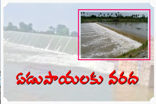 ghanapoor project is flooded with rain water in medak district