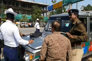 action of raipur traffic police