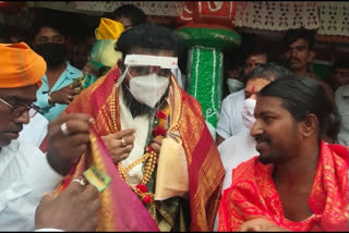 Sriramulu Submit Special Pooja For DCM Post In Gade Durga Deevi Temple