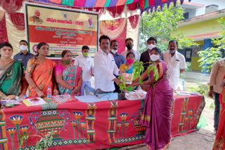 poshan abhiyan program in Kalavacharla in peddapalli