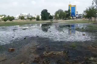 Bangar College ground left dirty water