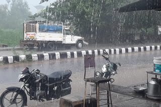 भीलवाड़ा में जमकर हुई बारिश, Heavy rain in Bhilwara